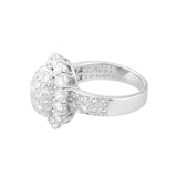 Pre-Owned Van Cleef & Arpels 18ct White Gold Dome Van Cleef & Arpels Diamond Ring - Ring Size K