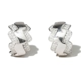 Vintage And Estate Jewelry Vintage Van Cleef & Arpels 18K White Gold Diamond Clip On Earrings