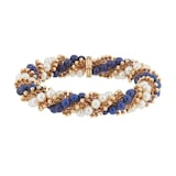 Pre-Owned Van Cleef & Arpels 18ct Yellow Gold Multi Colour Bracelet - Size 7.5
