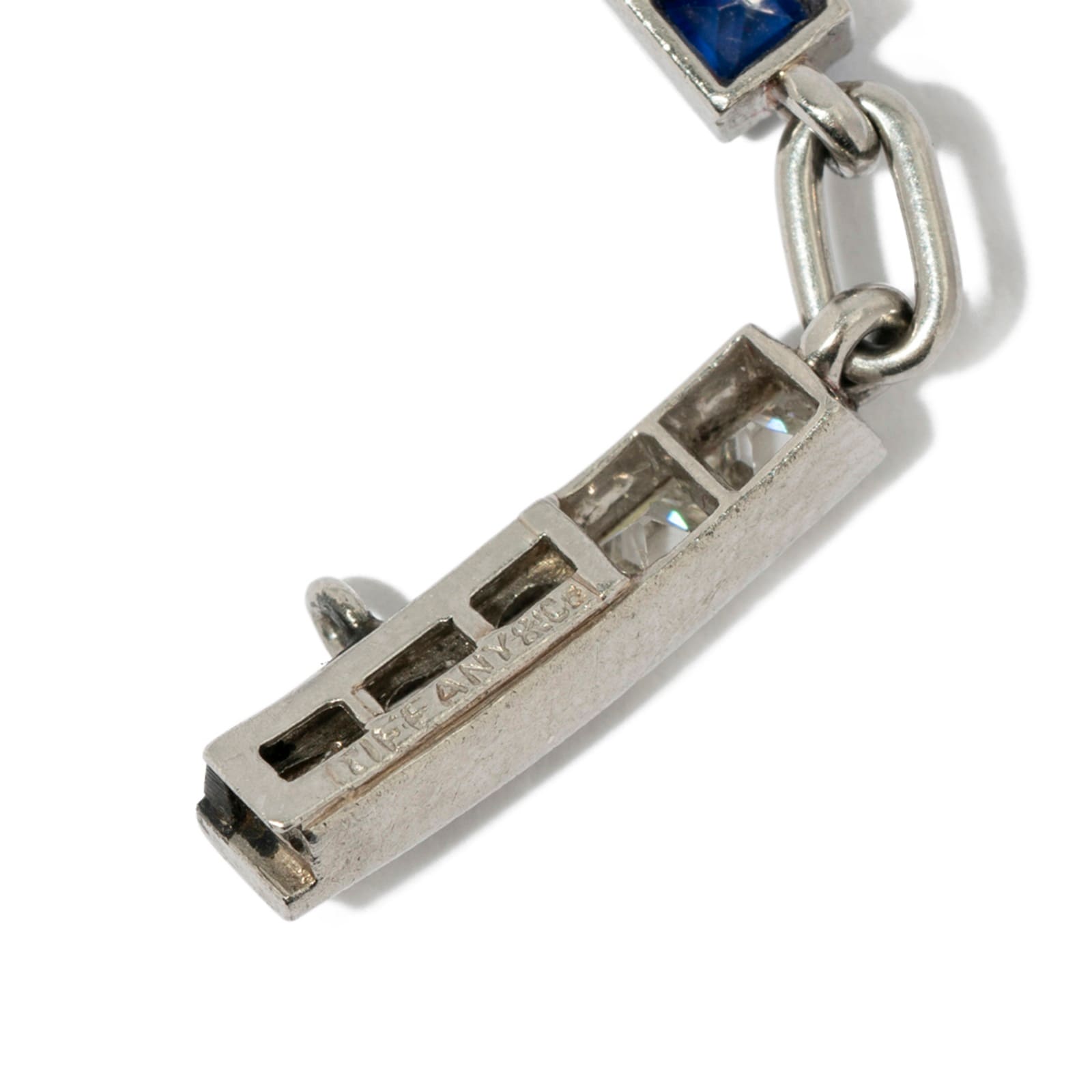 Vintage And Estate Jewelry Vintage Platinum Tiffany & Co Sapphire & Diamond Bracelet - Size 7.25 Vintage And Estate Jewelry Vintage Platinum Tiffany & Co Sapphire & Diamond Bracelet - Size 7.25