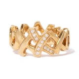 Vintage And Estate Jewelry 18K Yellow Gold Tiffany & Co Diamond Vintage Ring - Size 7.75