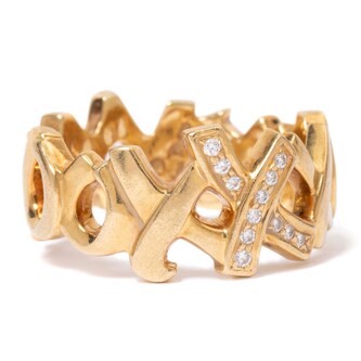 Vintage And Estate Jewelry 18K Yellow Gold Tiffany & Co Diamond Vintage Ring - Size 7.75