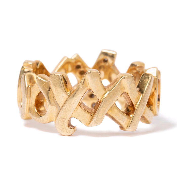 Vintage And Estate Jewelry 18K Yellow Gold Tiffany & Co Diamond Vintage Ring - Size 7.75