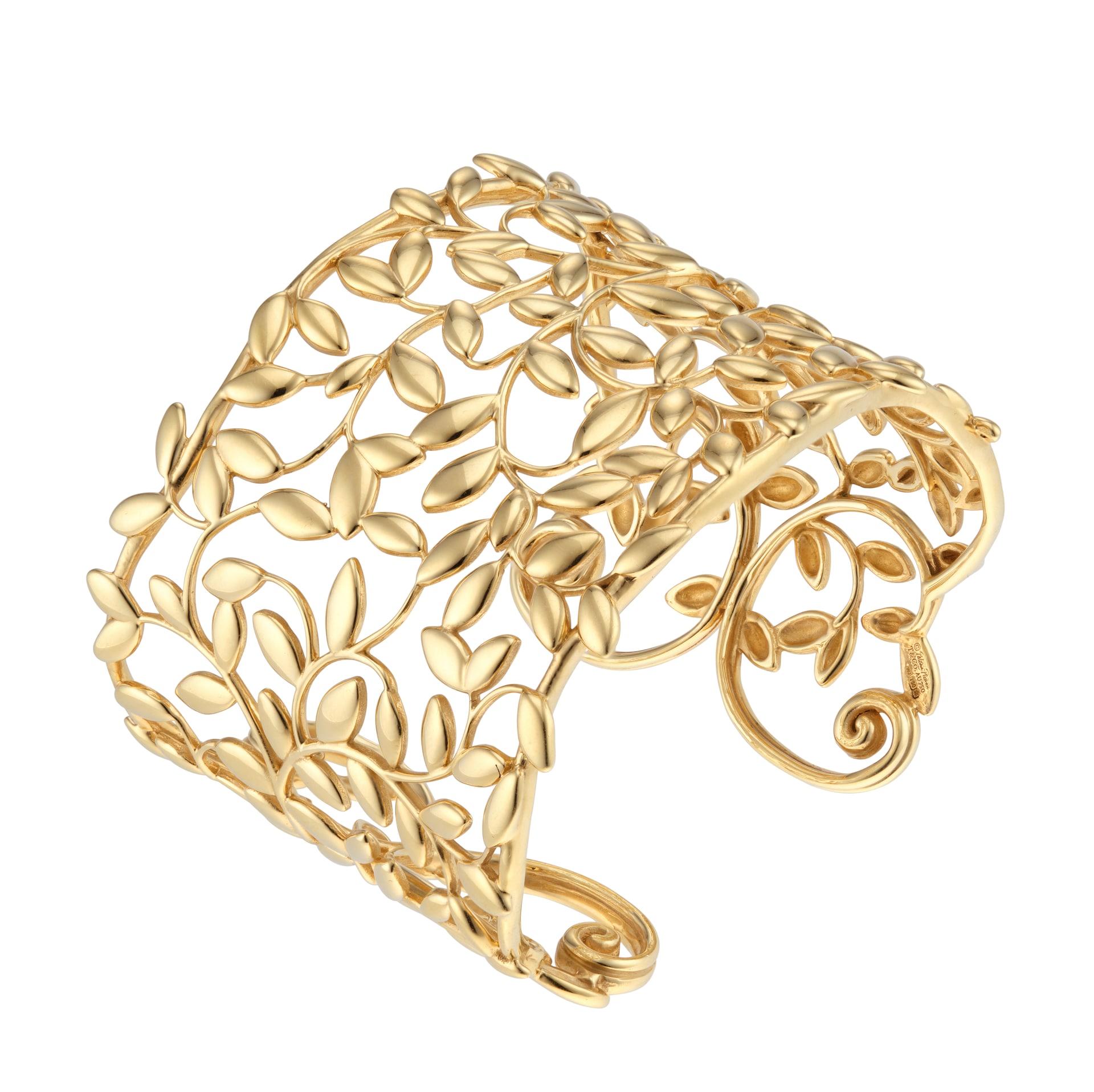 Pre-Owned Tiffany & Co. 18ct Yellow Gold Tiffany & Co. Olive leaf cuff by Paloma Picasso