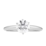 Pre-Owned Tiffany & Co. 900 Platinum Tiffany & Co. Solitaire Diamond Ring - Ring Size K