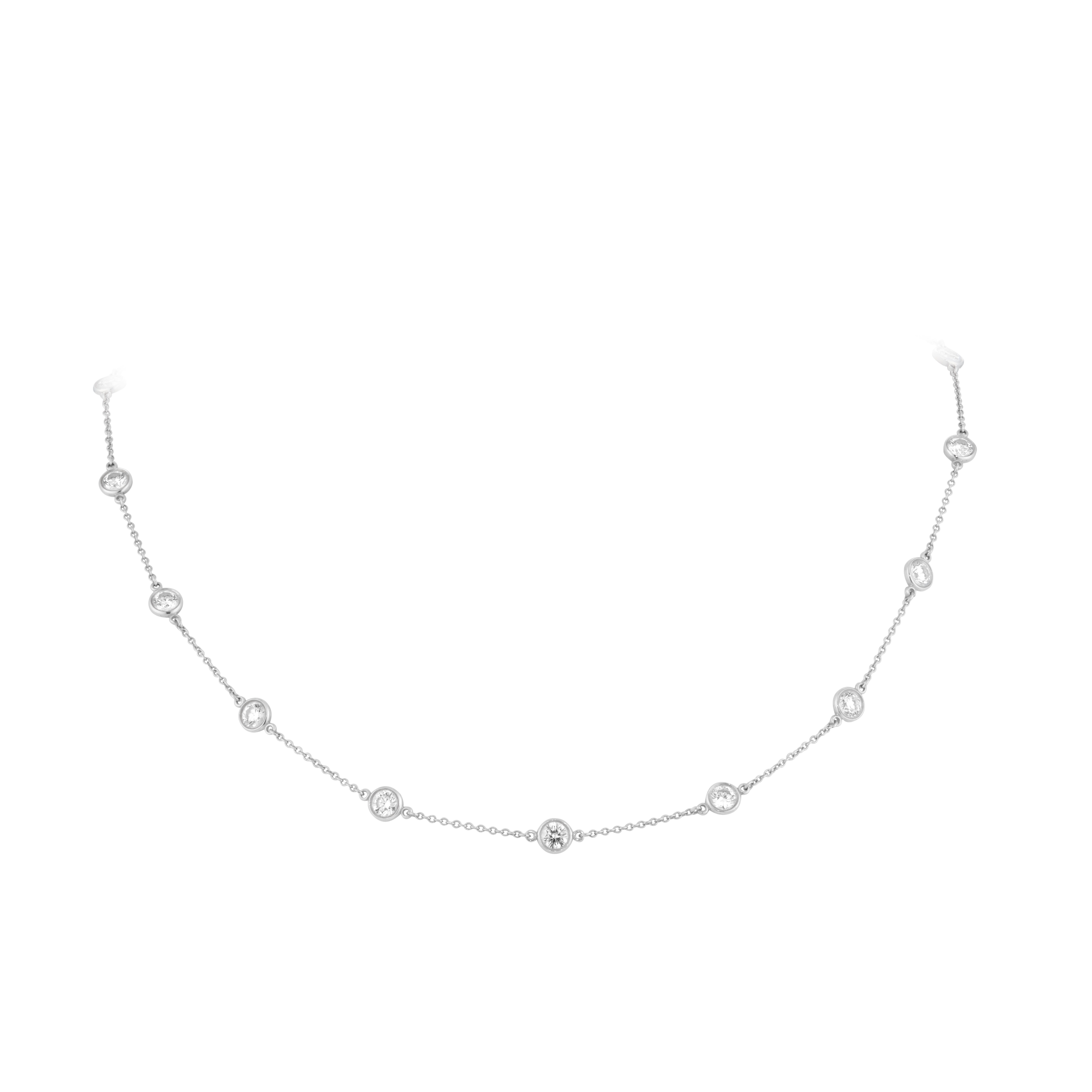 Pre-Owned Tiffany & Co. Platinum Elsa Peretti for Tiffany & Co. Diamonds by the Yard Necklace