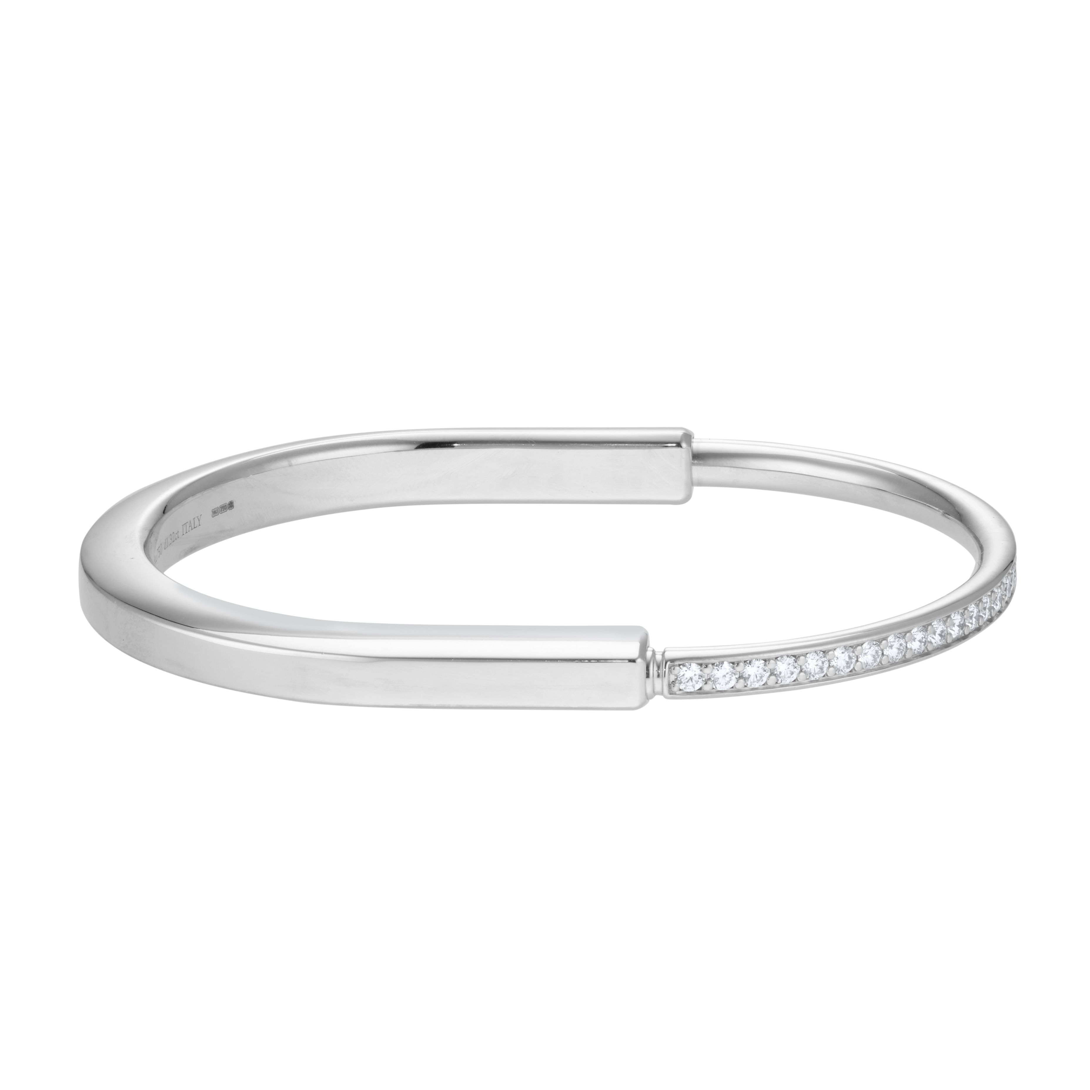 Pre-Owned Tiffany & Co. 18ct White Gold and Diamond Tiffany & Co. Lock Bracelet