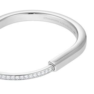 Pre-Owned Tiffany & Co. 18ct White Gold and Diamond Tiffany & Co. Lock Bracelet