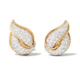 Vintage And Estate Jewelry Vintage 18K Yellow Gold Tiffany 5.30cttw Diamond Stud Earrings