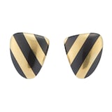 Pre-Owned Tiffany & Co 18ct Yellow Gold Vintage Jade Earrings