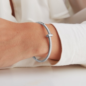Pre-Owned Tiffany & Co 18ct White Gold 1.00ct Diamond Bracelet - Size 6.5 Pre-Owned Tiffany & Co 18ct White Gold 1.00ct Diamond Bracelet - Size 6.5