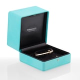 Pre-Owned Tiffany & Co 18ct Rose Gold Tiffany T T1 Wide Baguette Diamond Hinged Bracelet - Size 7