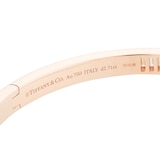 Pre-Owned Tiffany & Co 18ct Rose Gold Tiffany T T1 Wide Baguette Diamond Hinged Bracelet - Size 7