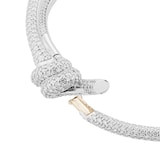 Pre-Owned Tiffany & Co 18ct White Gold Tiffany Knot Double Row Diamond Bracelet - Size 6.25