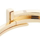Pre-Owned Tiffany & Co 18ct Yellow Gold T Square Diamond Wrap Cuff Bracelet - Size 7