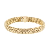 Pre-Owned Tiffany & Co 18ct Yellow Gold Somerset Mesh Bracelet - Size 7.75