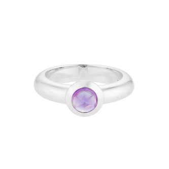 Pre-Owned Tiffany & Co 18ct White Gold 0.45ct Amethyst Diamond Ring - Ring Size 6 Pre-Owned Tiffany & Co 18ct White Gold 0.45ct Amethyst Diamond Ring - Ring Size 6