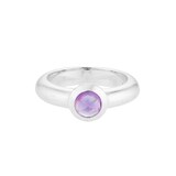 Pre-Owned Tiffany & Co 18ct White Gold 0.45ct Amethyst Diamond Ring - Ring Size 6
