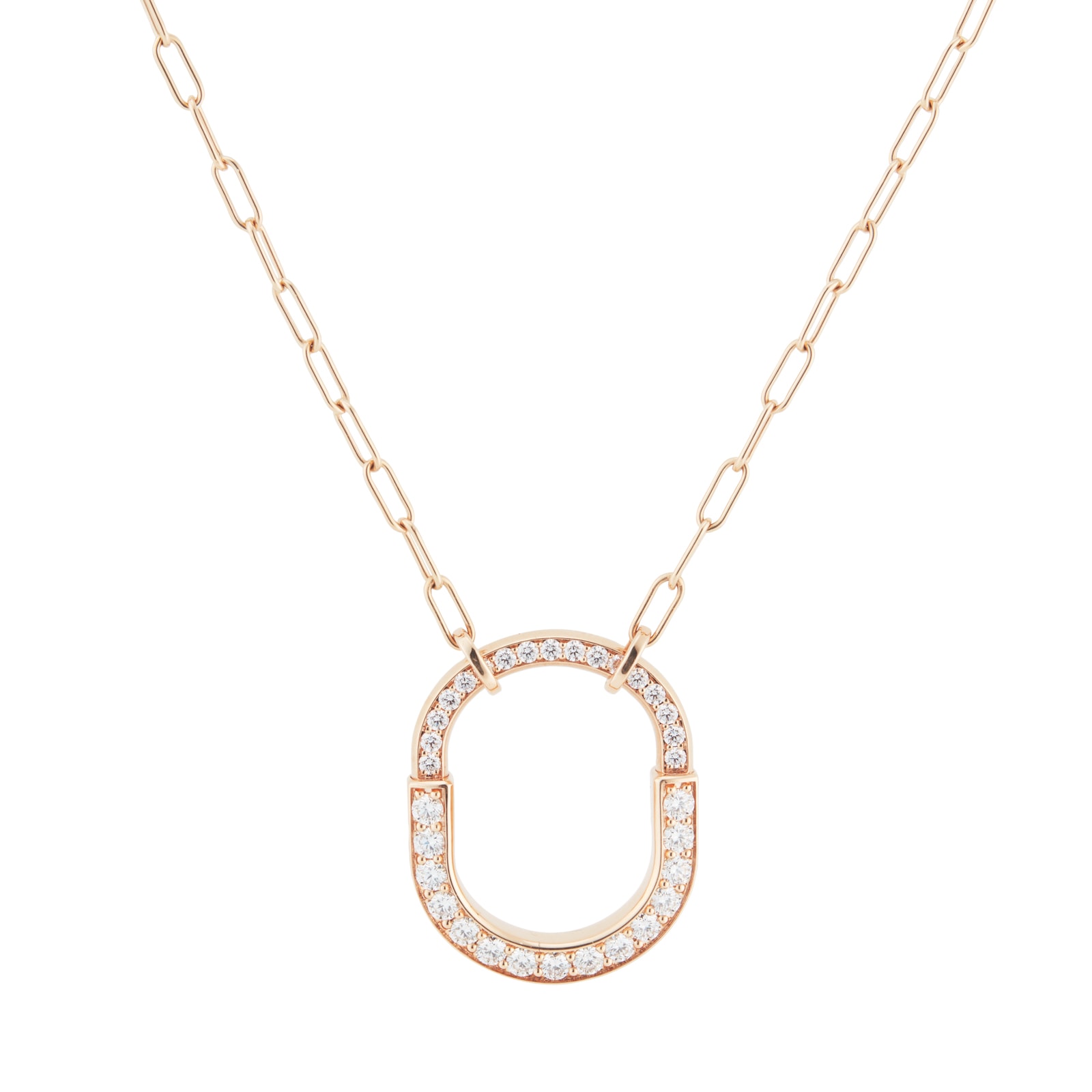 18ct Rose Gold 0.25ct Diamond Necklace - 18in