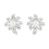 Pre-Owned Tiffany & Co Platinum 4.42ct Diamond & Pearl Earrings