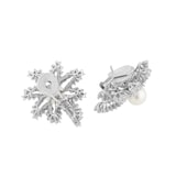 Pre-Owned Tiffany & Co Platinum 4.42ct Diamond & Pearl Earrings