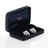 Pre-Owned Tiffany & Co Platinum 4.42ct Diamond & Pearl Earrings