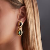 Pre-Owned Tiffany & Co 18ct Yellow Gold 13.80ct Amethyst Purple, Tourmaline Green & Diamonds Earrings