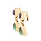 Pre-Owned Tiffany & Co 18ct Yellow Gold 13.80ct Amethyst Purple, Tourmaline Green & Diamonds Earrings