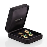 Pre-Owned Tiffany & Co 18ct Yellow Gold 13.80ct Amethyst Purple, Tourmaline Green & Diamonds Earrings