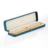 Pre-Owned Tiffany & Co 18ct Yellow Gold Paloma Picasso Rubellite Tourmaline 7.00ct Diamond Bracelet - Size 8.5