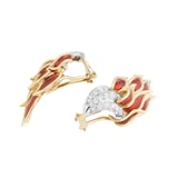 Pre-Owned Tiffany & Co Platinum & 18ct Yellow Gold Schlumberger 1.00ct Diamonds Earrings