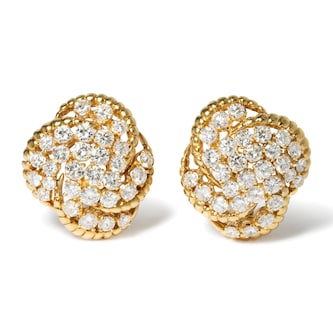 Vintage And Estate Jewelry Vintage 18K Yellow Gold David Webb Diamond Earrings Vintage And Estate Jewelry Vintage 18K Yellow Gold David Webb Diamond Earrings