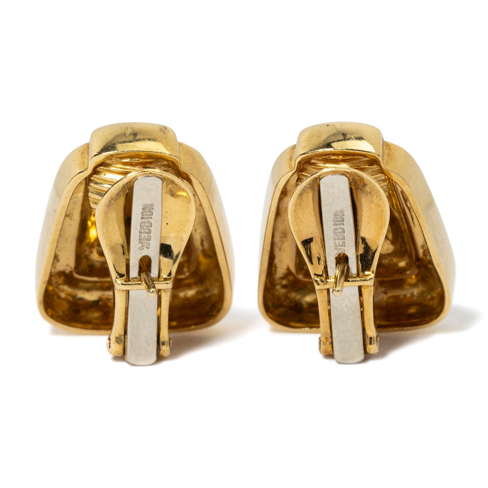 Vintage And Estate Jewelry Sophisticated 18K Yellow Gold David Webb Vintage Earrings