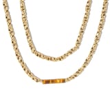 Vintage And Estate Jewelry Vintage 18K Yellow Gold Piaget Tiger Eye Necklace