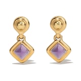 Vintage And Estate Jewelry Vintage 18K Yellow Gold Chanel 8.30cttw Amethyst Drop Earrings