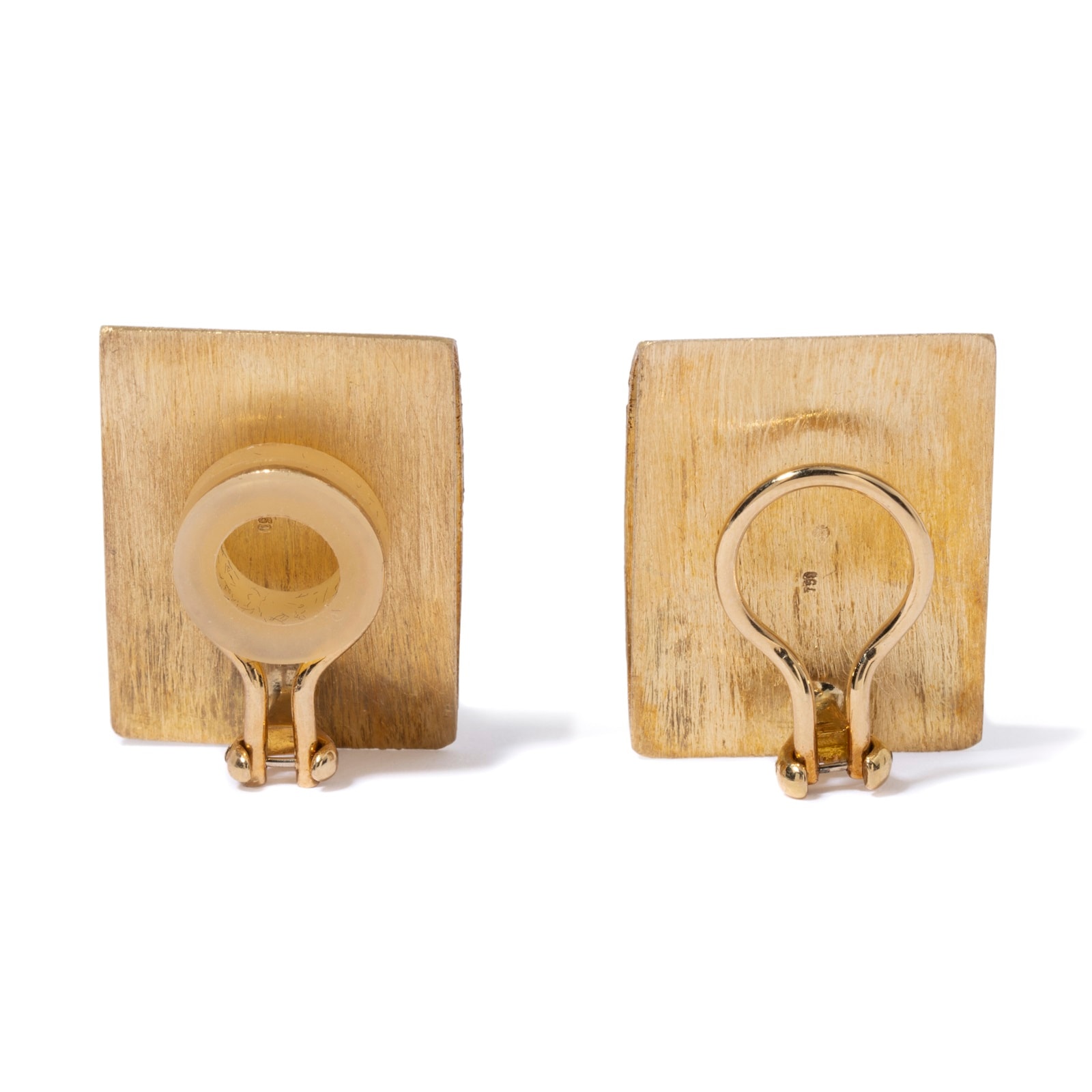 Vintage And Estate Jewelry Contemporary 18K Yellow Gold Earrings