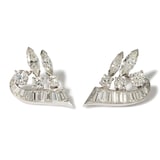 Vintage And Estate Jewelry Vintage 14K White Gold Diamond Earrings