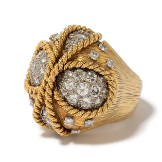 Vintage And Estate Jewelry Vintage 18K Yellow & White Gold Diamond Ring - Size 5.75 Vintage And Estate Jewelry Vintage 18K Yellow & White Gold Diamond Ring - Size 5.75