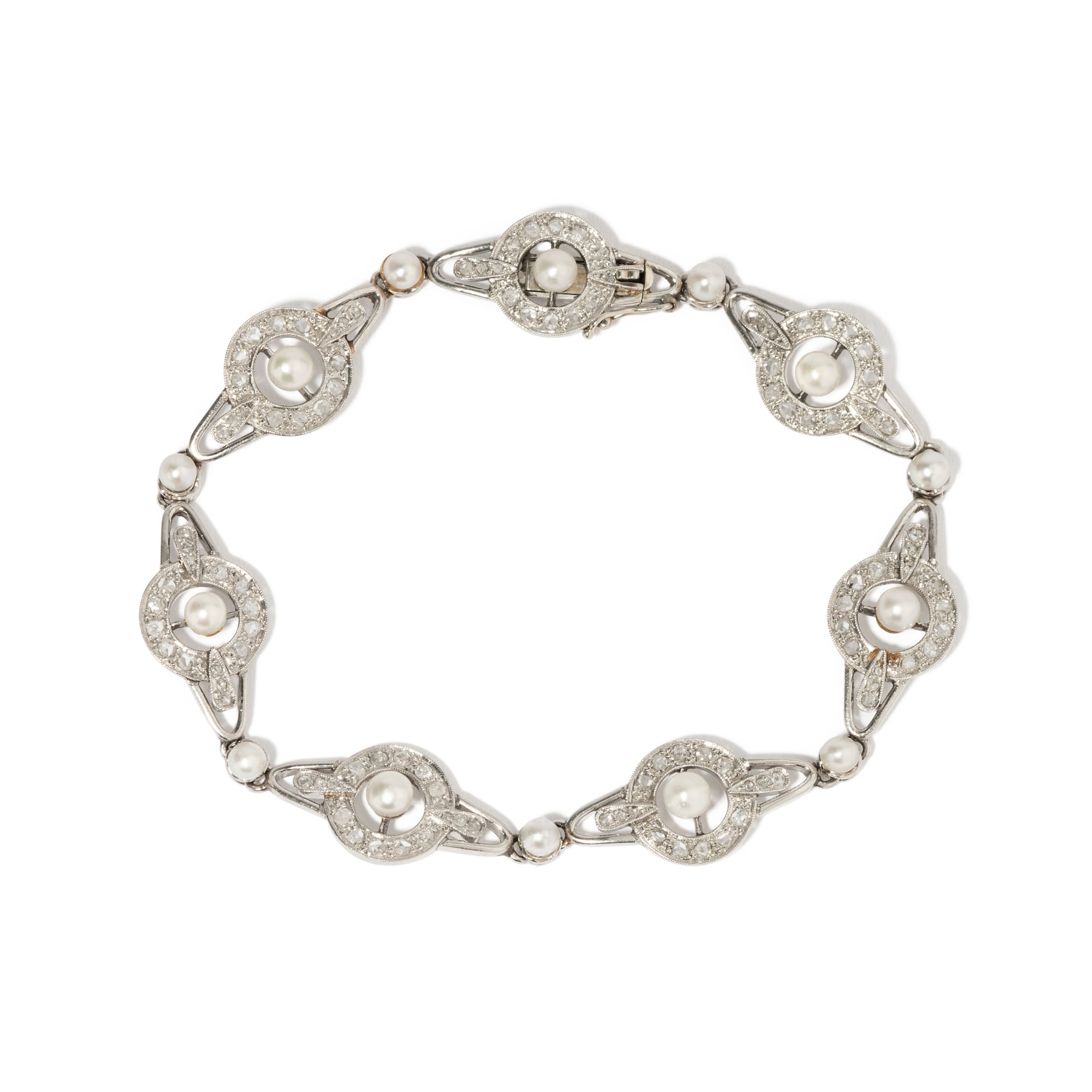 Vintage And Estate Jewelry Vintage Platinum French Pearl & Diamond Bracelet Vintage And Estate Jewelry Vintage Platinum French Pearl & Diamond Bracelet