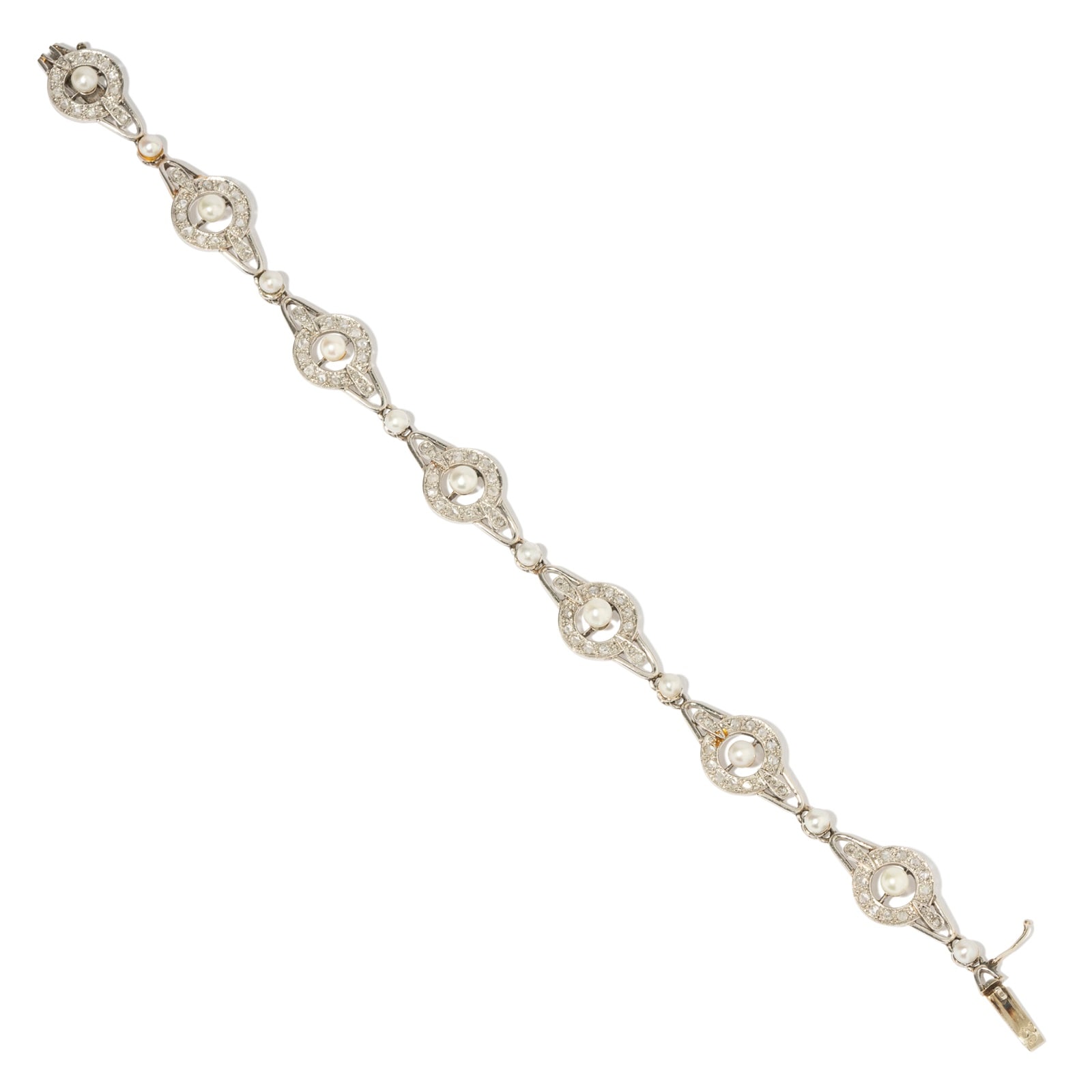 Vintage And Estate Jewelry Vintage Platinum French Pearl & Diamond Bracelet Vintage And Estate Jewelry Vintage Platinum French Pearl & Diamond Bracelet