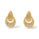 Vintage And Estate Jewelry Vintage 18K Yellow Gold Diamond Earrings