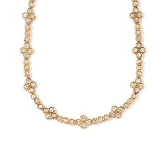 Vintage And Estate Jewelry Vintage 18K Yellow Gold Diamond Necklace