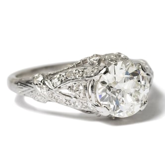 Vintage And Estate Jewelry Vintage Platinum Diamond Ring - Size 5.75 Vintage And Estate Jewelry Vintage Platinum Diamond Ring - Size 5.75