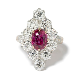 Vintage And Estate Jewelry Antique Platinum & 18K Yellow Gold Sapphire & Diamond Ring - Size 5.5 Vintage And Estate Jewelry Antique Platinum & 18K Yellow Gold Sapphire & Diamond Ring - Size 5.5