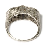 Vintage And Estate Jewelry Vintage 14K White Gold Diamond & Multi-Color Stone Ring - Size 7.25
