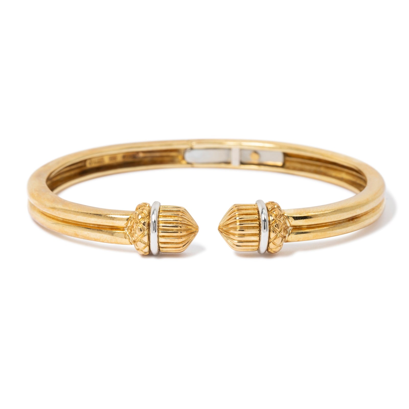 Vintage And Estate Jewelry Chic 18K Yellow & White Gold Vintage Bracelet