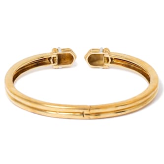 Vintage And Estate Jewelry Chic 18K Yellow & White Gold Vintage Bracelet