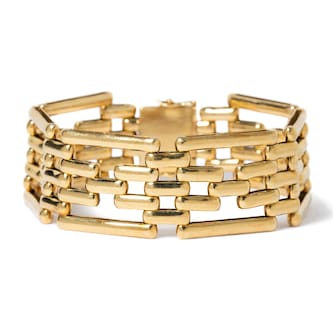 Vintage And Estate Jewelry Elegant 18K Yellow Gold Vintage Bracelet