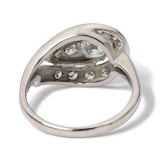 Vintage And Estate Jewelry 14K White Gold Diamond Vintage Ring - Size 6.75
