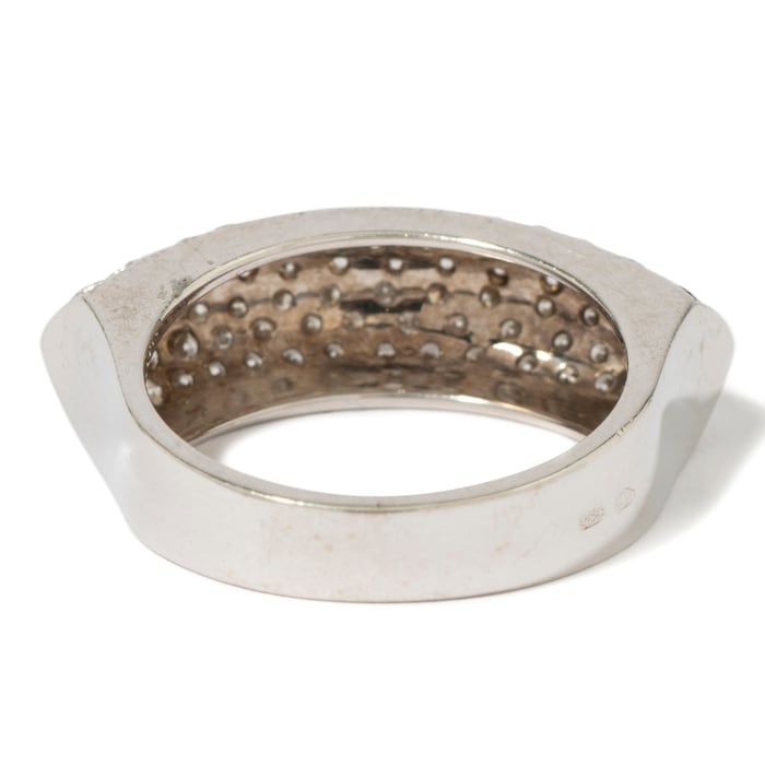 Vintage And Estate Jewelry 14K White Gold Diamond Vintage Ring - Size 6.25